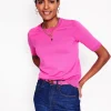 Nightwear & Lougewear | Sweaters & Cardigans-Boden Emilia Cotton Crew T-shirt-Tickled Pink TickledPink