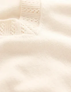 Sweaters & Cardigans-Boden Emilia Cotton V Neck Sweater-Warm Ivory WarmIvory