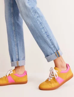 Nightwear & Lougewear | Flats-Boden Erin Retro Tennis Sneakers- Yellow/Pink
