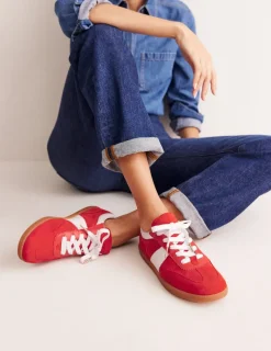 Flats | Nightwear & Lougewear-Boden Erin Retro Tennis Sneakers- Red