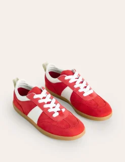 Flats | Nightwear & Lougewear-Boden Erin Retro Tennis Sneakers- Red