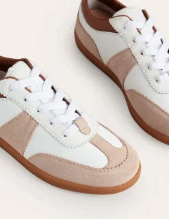 Flats | Nightwear & Lougewear-Boden Erin Retro Tennis Sneakers-White Mix WhiteMix