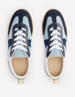 Flats | Nightwear & Lougewear-Boden Erin Retro Tennis Sneakers- Denim