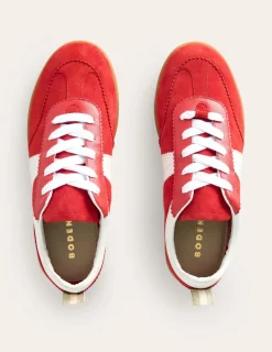 Flats | Nightwear & Lougewear-Boden Erin Retro Tennis Sneakers- Red