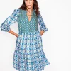 Dresses & Jumpsuits-Boden Esme Linen Short Dress-Multi, Floweret Tile Multi,FloweretTile