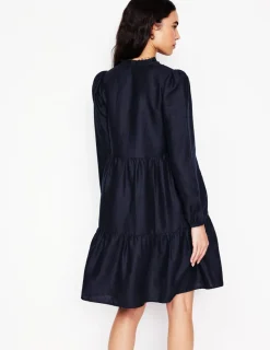 Dresses & Jumpsuits-Boden Esme Linen Short Dress- Navy