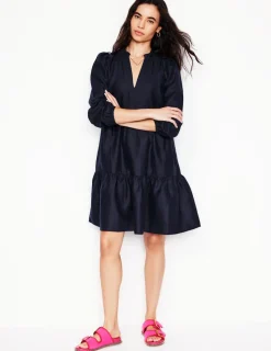Dresses & Jumpsuits-Boden Esme Linen Short Dress- Navy