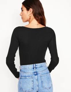 T-Shirts & Tanks | Tops & Blouses-Boden Essential Boat-Neck Jersey Top- Black
