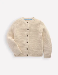 Sweaters & Cardigans-Boden Essential Crew Neck Cardigan- Ecru