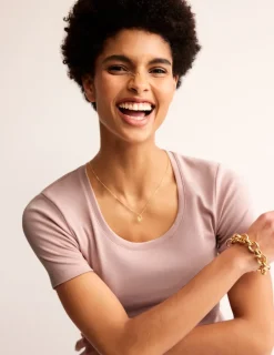 Nightwear & Lougewear | T-Shirts & Tanks-Boden Essential Jersey T-Shirt- Milkshake