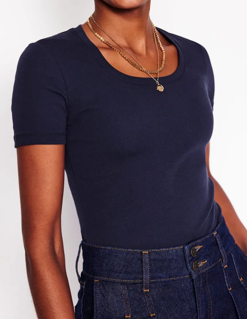 Nightwear & Lougewear | T-Shirts & Tanks-Boden Essential Jersey T-Shirt- Navy