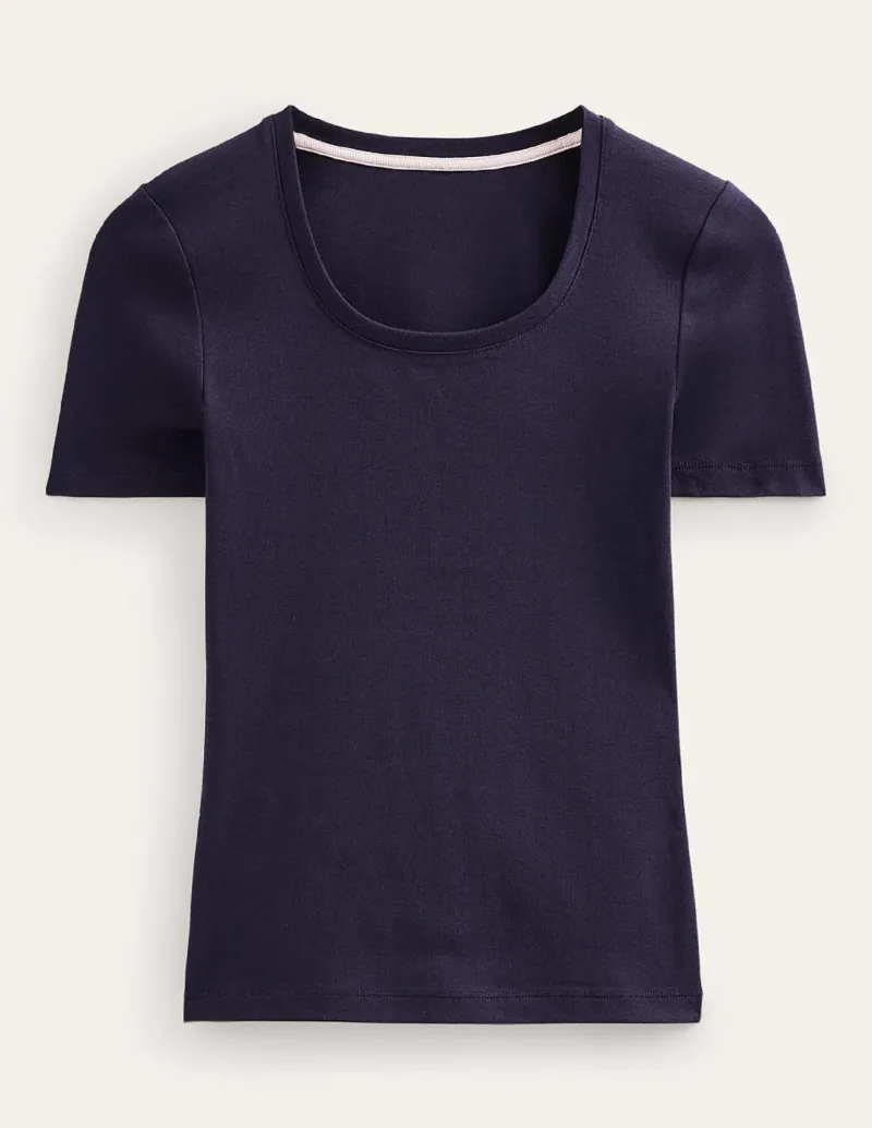 Nightwear & Lougewear | T-Shirts & Tanks-Boden Essential Jersey T-Shirt- Navy