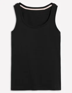 Nightwear & Lougewear | T-Shirts & Tanks-Boden Essential Scoop-Neck Tank- Black