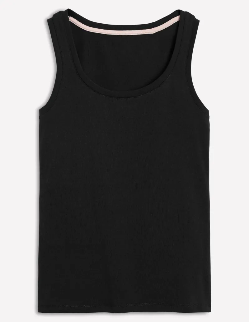Nightwear & Lougewear | T-Shirts & Tanks-Boden Essential Scoop-Neck Tank- Black