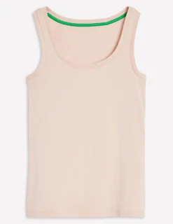 Nightwear & Lougewear | T-Shirts & Tanks-Boden Essential Scoop-Neck Tank- Milkshake