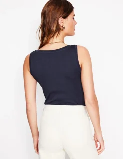 Nightwear & Lougewear | T-Shirts & Tanks-Boden Essential Scoop-Neck Tank- Navy