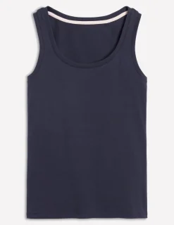 Nightwear & Lougewear | T-Shirts & Tanks-Boden Essential Scoop-Neck Tank- Navy