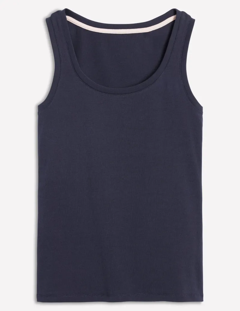 Nightwear & Lougewear | T-Shirts & Tanks-Boden Essential Scoop-Neck Tank- Navy
