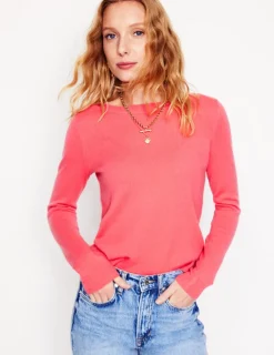 Sweaters & Cardigans-Boden Eva Cashmere Boat Neck Sweater-Azalea Pink AzaleaPink
