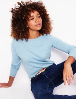 Sweaters & Cardigans-Boden Eva Cashmere Boat Neck Sweater-Tourmaline Blue TourmalineBlue
