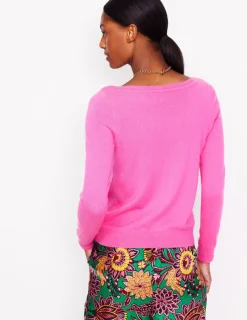 Sweaters & Cardigans-Boden Eva Cashmere Boat Neck Sweater-Pink Tourmaline PinkTourmaline