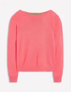 Sweaters & Cardigans-Boden Eva Cashmere Boat Neck Sweater-Azalea Pink AzaleaPink