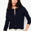 Sweaters & Cardigans-Boden Eva Cashmere Crew Cardigan- Navy