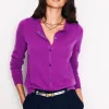 Sweaters & Cardigans-Boden Eva Cashmere Crew Cardigan-Regal Purple RegalPurple
