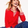 Sweaters & Cardigans-Boden Eva Cashmere Crew Cardigan-Strawberry Tart Red StrawberryTartRed