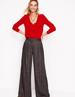 Sweaters & Cardigans-Boden Eva Cashmere Crew Cardigan-Rouge Red RougeRed