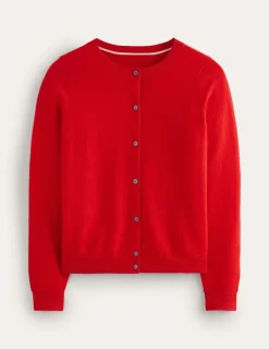 Sweaters & Cardigans-Boden Eva Cashmere Crew Cardigan-Rouge Red RougeRed