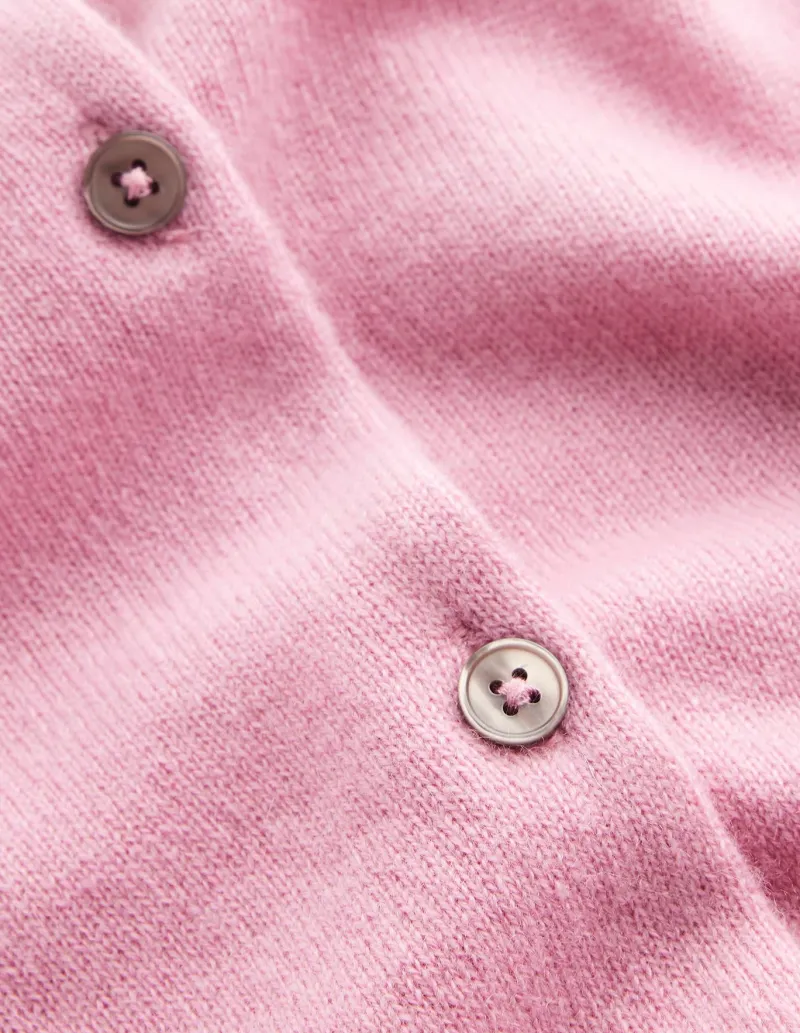 Sweaters & Cardigans-Boden Eva Cashmere Crew Cardigan-Old Rose Pink OldRosePink