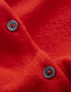 Sweaters & Cardigans-Boden Eva Cashmere Crew Cardigan-Rouge Red RougeRed