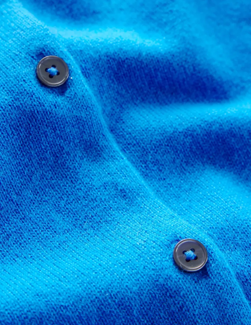 Sweaters & Cardigans-Boden Eva Cashmere Crew Cardigan-Cerulean Blue CeruleanBlue