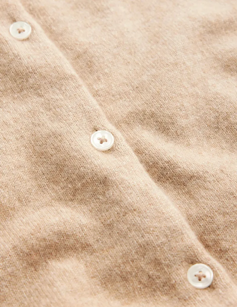 Sweaters & Cardigans-Boden Eva Cashmere Crew Cardigan-Chinchilla Melange ChinchillaMelange
