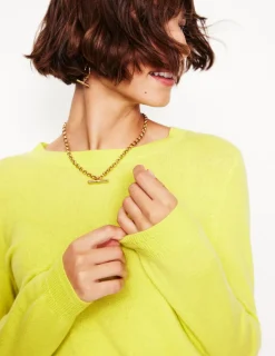 Sweaters & Cardigans-Boden Eva Cashmere Crew Neck Jumper-Soda Yellow SodaYellow