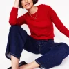 Sweaters & Cardigans-Boden Eva Cashmere Crew Neck Sweater-Rouge Red RougeRed