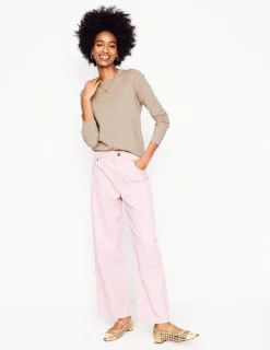 Sweaters & Cardigans-Boden Eva Cashmere Crew Neck Sweater-Chinchilla Melange ChinchillaMelange