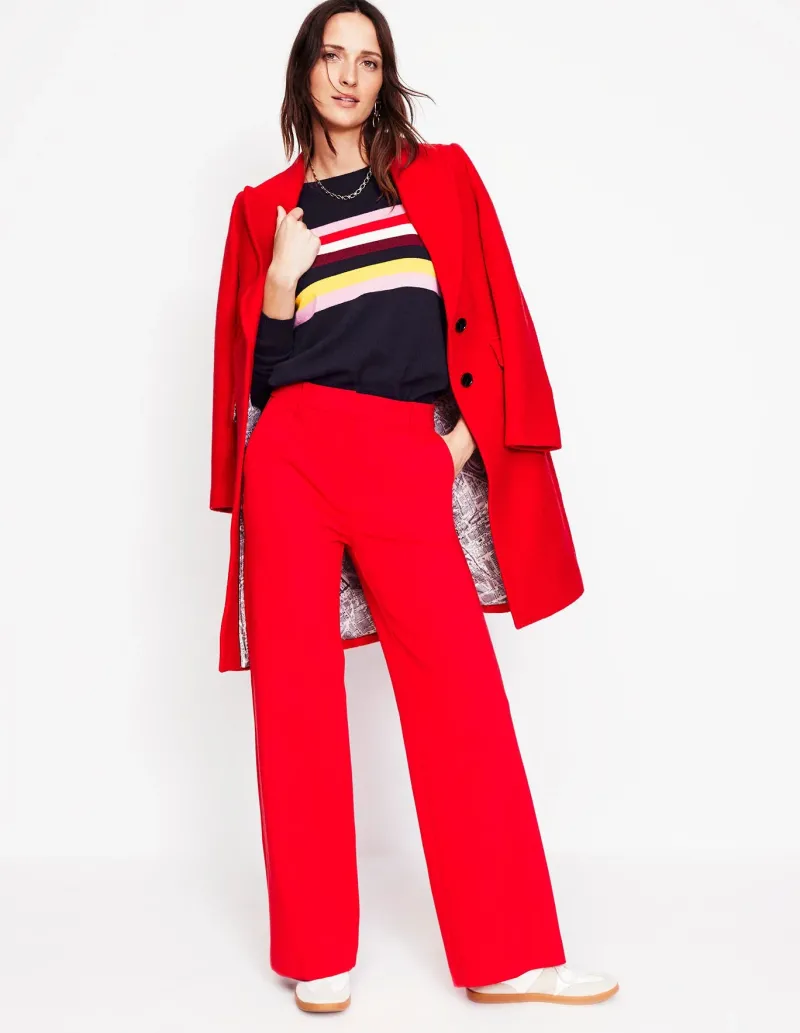 Sweaters & Cardigans-Boden Eva Cashmere Crew Neck Sweater-Navy, Rainbow Navy,Rainbow