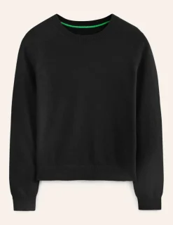 Sweaters & Cardigans-Boden Eva Cashmere Crew Neck Sweater- Black