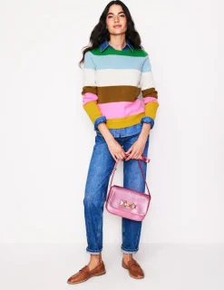 Sweaters & Cardigans-Boden Eva Cashmere Crew Neck Sweater-Multi, Rainbow Multi,Rainbow