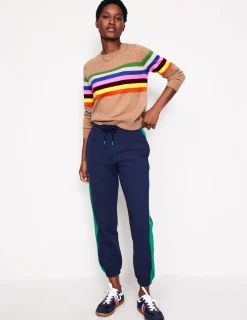 Sweaters & Cardigans-Boden Eva Cashmere Crew Neck Sweater-Camel Melange, Rainbow CamelMelange,Rainbow