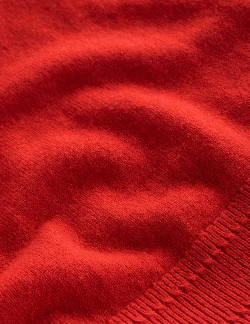 Sweaters & Cardigans-Boden Eva Cashmere Crew Neck Sweater-Rouge Red RougeRed