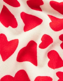 Sweaters & Cardigans-Boden Eva Cashmere Crew Neck Sweater-Ivory, Heart Cluster Ivory,HeartCluster