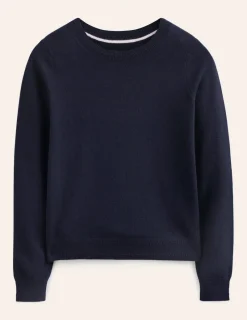 Sweaters & Cardigans-Boden Eva Cashmere Crew Neck Sweater- Navy