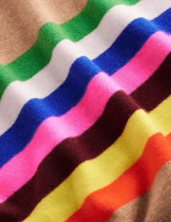 Sweaters & Cardigans-Boden Eva Cashmere Crew Neck Sweater-Camel Melange, Rainbow CamelMelange,Rainbow