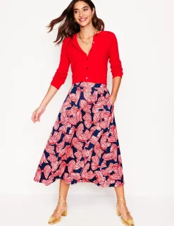 Sweaters & Cardigans-Boden Eva Cashmere Cropped Cardigan-Poppy Red PoppyRed