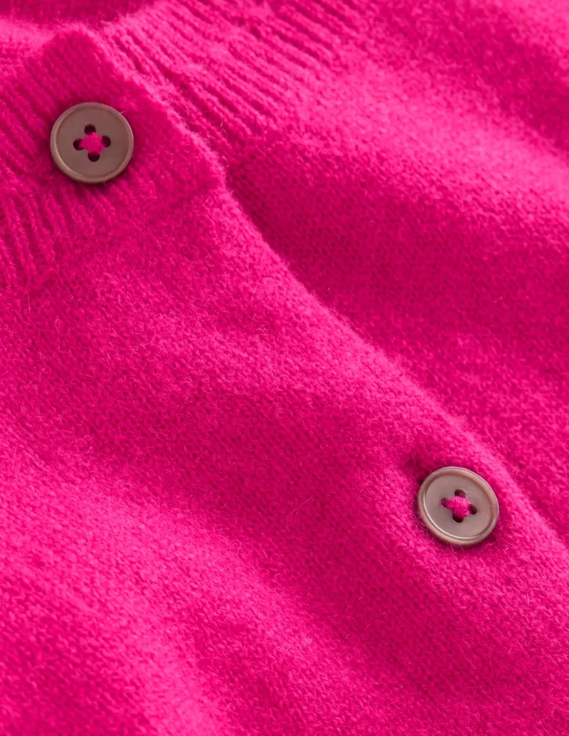 Sweaters & Cardigans-Boden Eva Cashmere Cropped Cardigan-Bright Pink BrightPink