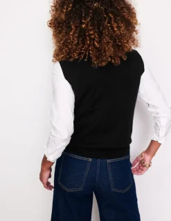 Sweaters & Cardigans-Boden Eva Cashmere Vest- Black