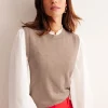 Sweaters & Cardigans-Boden Eva Cashmere Vest-Chinchilla Melange ChinchillaMelange